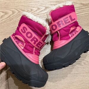 Sorel Kids Boots in Pink and Black